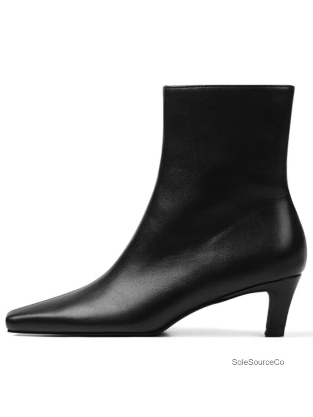 Kitten Heel Ankle Boots Square Toe Booties for Women Low Heel